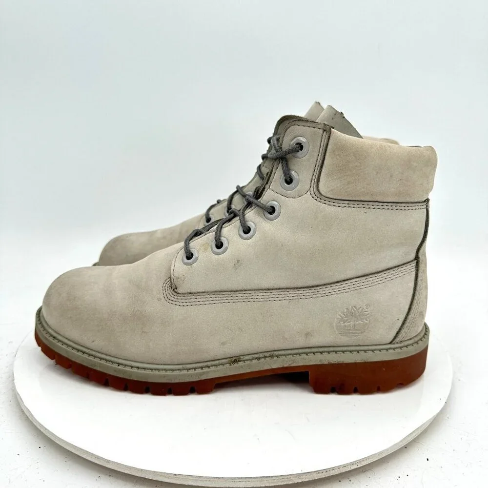 Timberland AF 6'' Inch Premium Men Size 7 Light Grey Leather Ankle Combat Boot